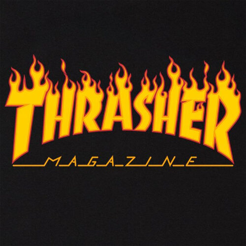 Thrasher Flame logo Black Hoody