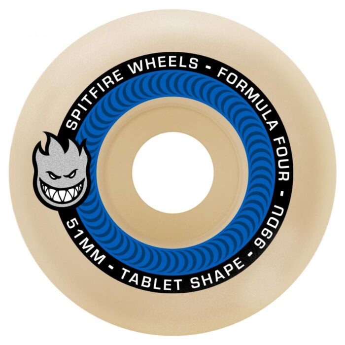 Spitfire Formula Four Tablets 52mm 99a Blue