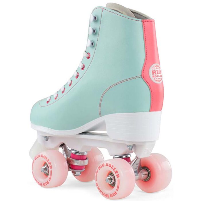 Rio Roller Script Quad Rollerskate Teal Coral