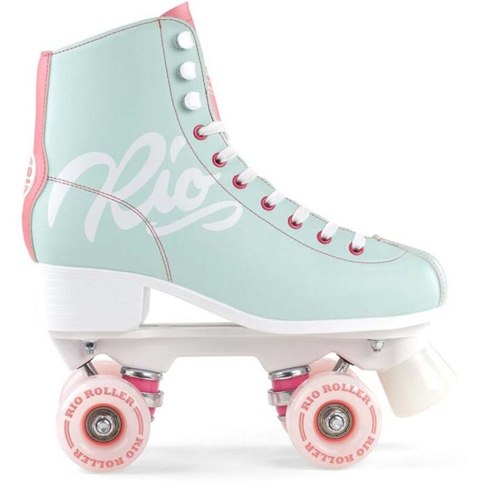 Rio Roller Script Quad Rollerskate Teal Coral