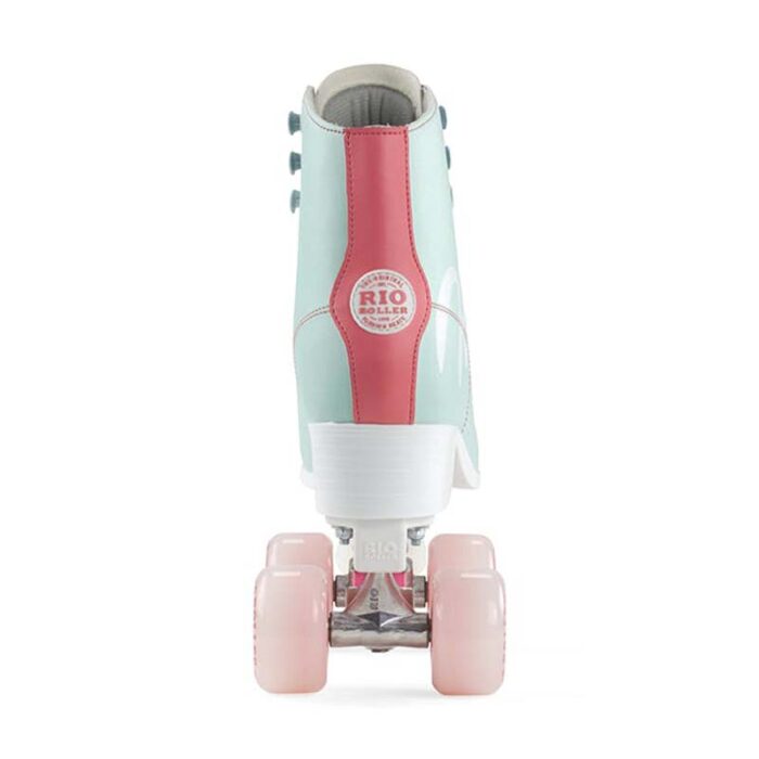 Rio Roller Script Quad Roller Skate Teal Coral - Image 5