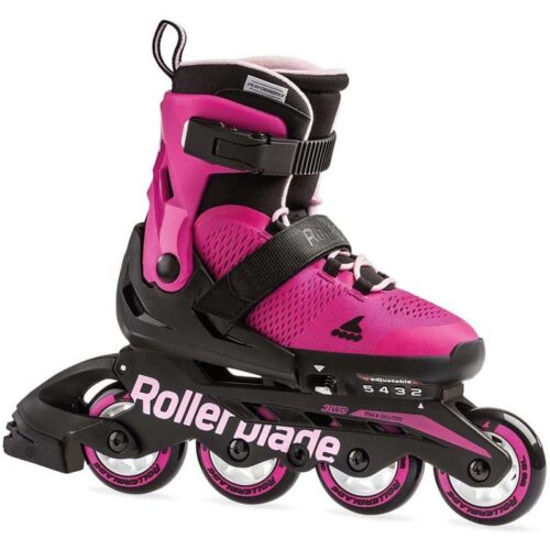 Rollerblade Microblade Girls Rosa Bubblegum Adjustable Inline Skate