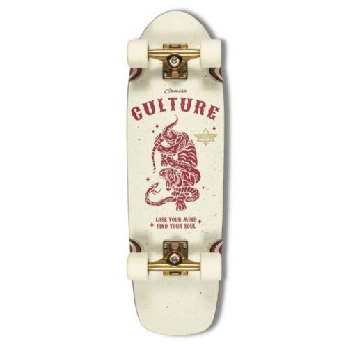 Dusters Culture 29.5" Cruiser Skateboard White/Red/Gold
