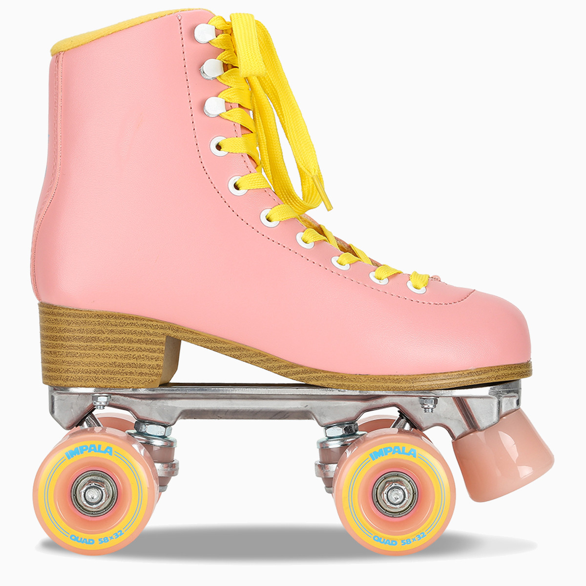 Impala Quad Rollerskates - Pink/Yellow - 7Ply Skate Store