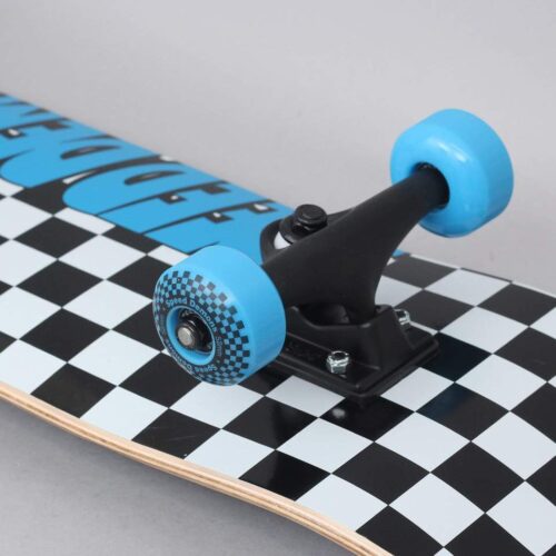 Speed Demons Checkers Factory Complete Skateboard Black Blue 7.75″