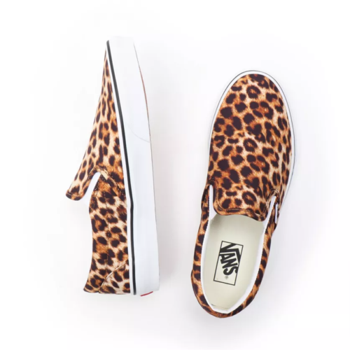 Vans Leopard Print Classic Slip-On Shoes