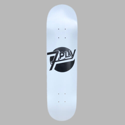 7Ply Skatestore Skateboard Decks In White & Black In All Sizes