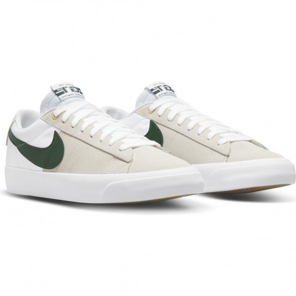 Nike Sb Blazer Low Pro Gt White Fir Green White Gum Skate Shoes 7ply Skate Store