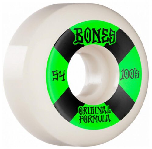 Bones Wheels 100's #4 V5 Sidecut White 54 MM
