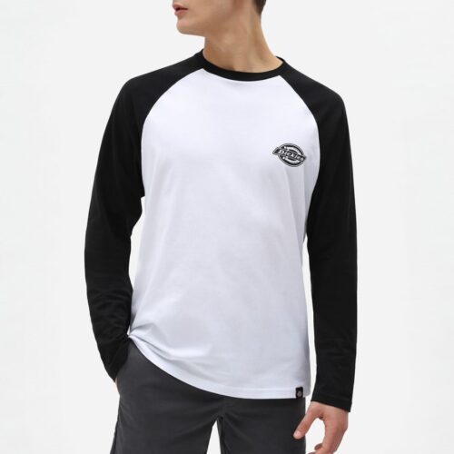 Dickies Cologne Baseball T-Shirt - Black & White