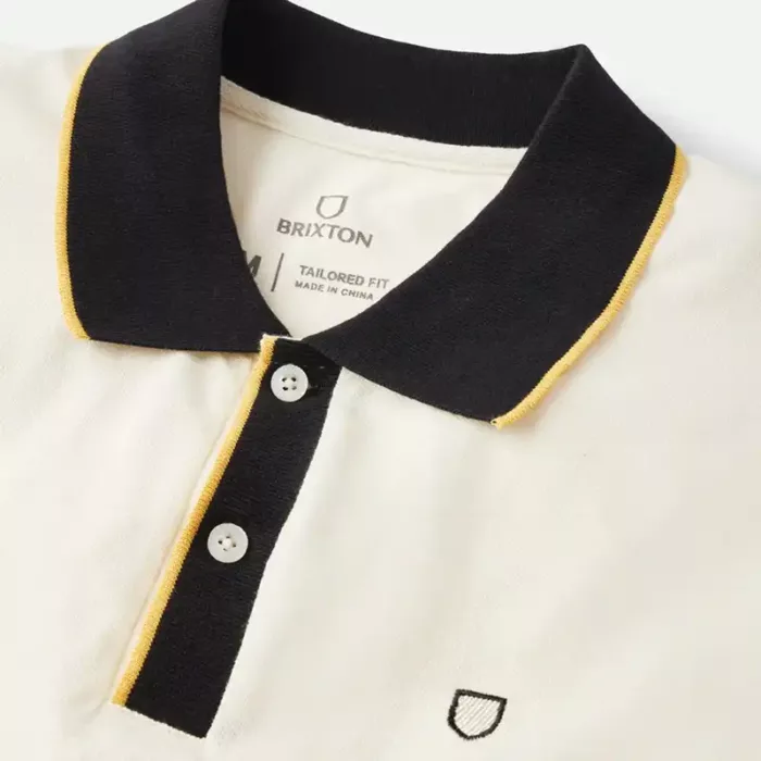 Brixton Polo Knit White