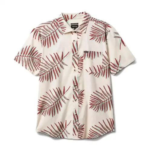 Brixton Charter Print Woven Short Sleeve Off White