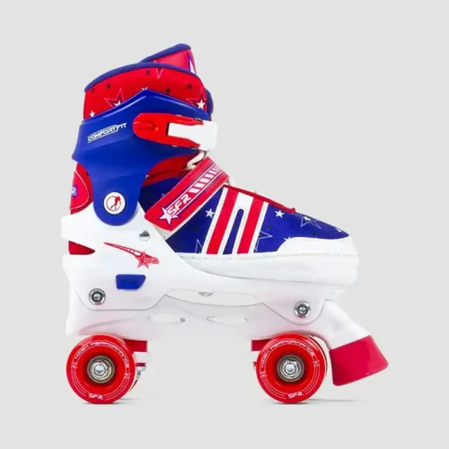 SFR Spectra Adjustable Quad Skates - Kids - Blue Red