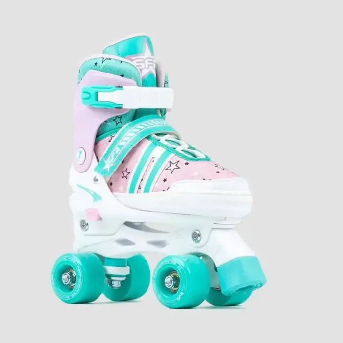 SFR Spectra Adjustable Quad Skates - Kids - Pink Green