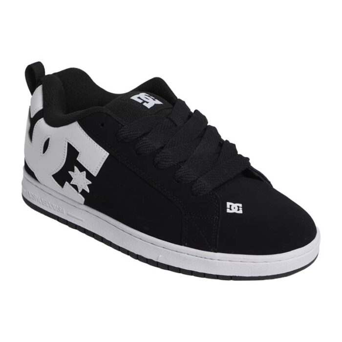 DC Court Graffik Leather Shoe Black