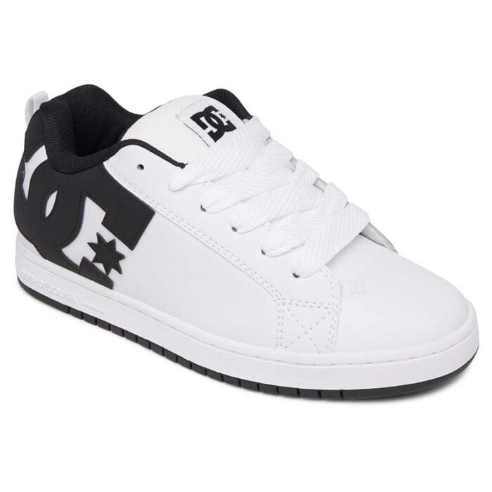 DC Court Graffik Leather Shoe White