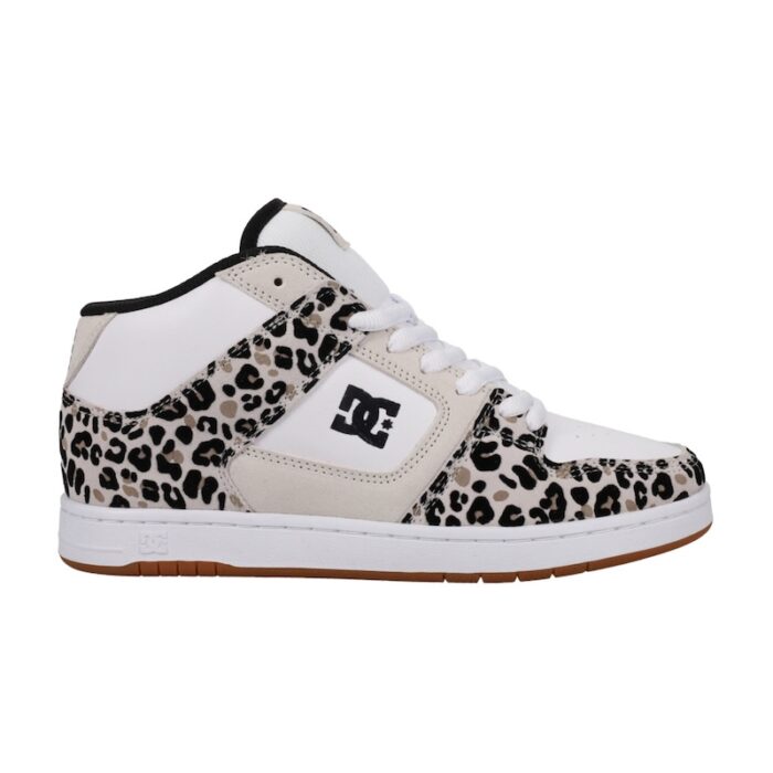 DC Manteca Hi Leather Shoe for Women - Leopard Print
