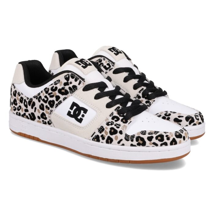DC Manteca Leather Shoe for Women - Leopard Print