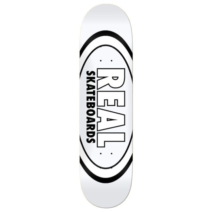 Real Skateboards Classic Oval Deck White 8.38"