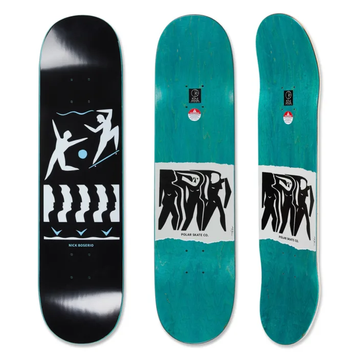 Polar Nick Boserio 'Cut Out' Skateboard Deck - Black 8.25"