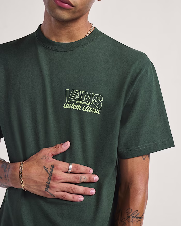 Vans Shopfront Back Graphic T Shirt Green - Image 2