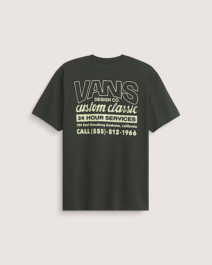 Vans Shopfront Back Graphic T Shirt Green