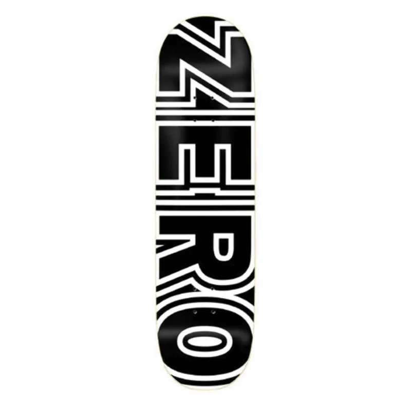 Zero Bold Skateboard Deck Black/White - 8"
