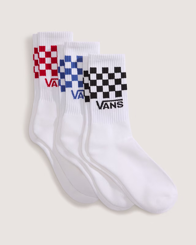 Vans Classic Check Crew Socks (3 pairs)