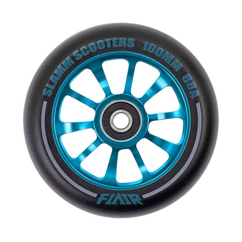 Slamm Flair 2.0 100mm Scooter Wheel - Black/Blue