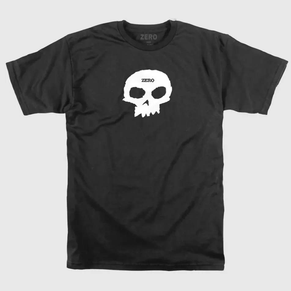 Zero Single Skull T Shirt - Black