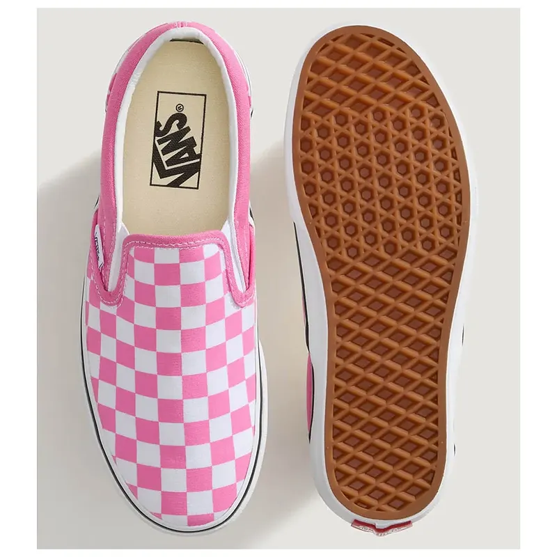 Vans Classic Slip On Checkerboard Shoes - Pink - Image 2