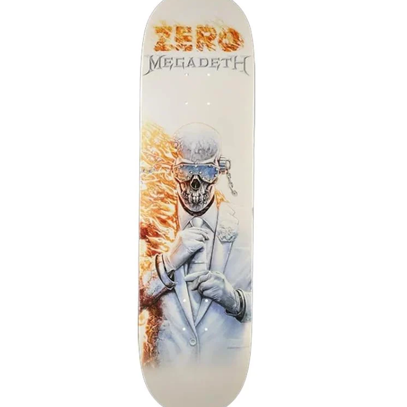 Zero Skateboard Deck Megadeath White 8.25"